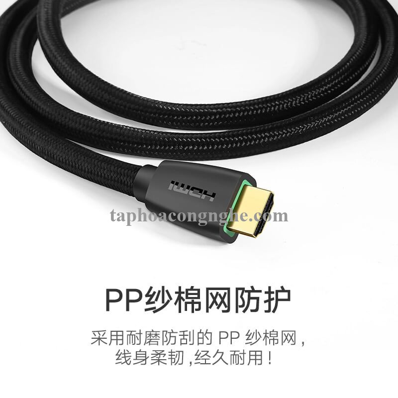 Ugreen 40412 5M màu Đen Cáp tín hiệu HDMI chuẩn 2.0 hỗ trợ phân giải 4K HD118 30040412